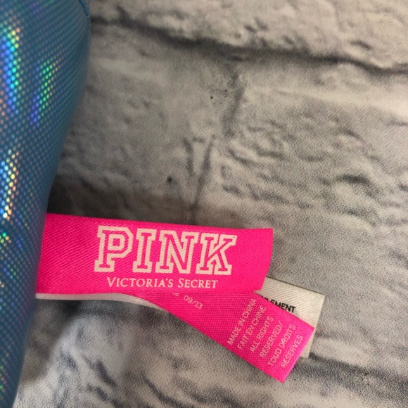 Victoria’s Secret Pink plush dog Light metallic Blue VS Pink Logo - Picture 7 of 11